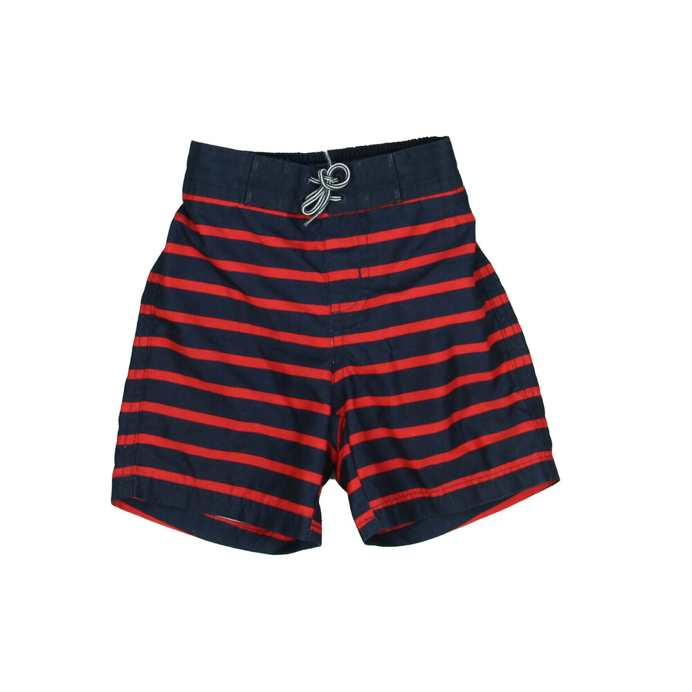 Janie and Jack Boys Navy | Red Trunks size: 12-18 Months